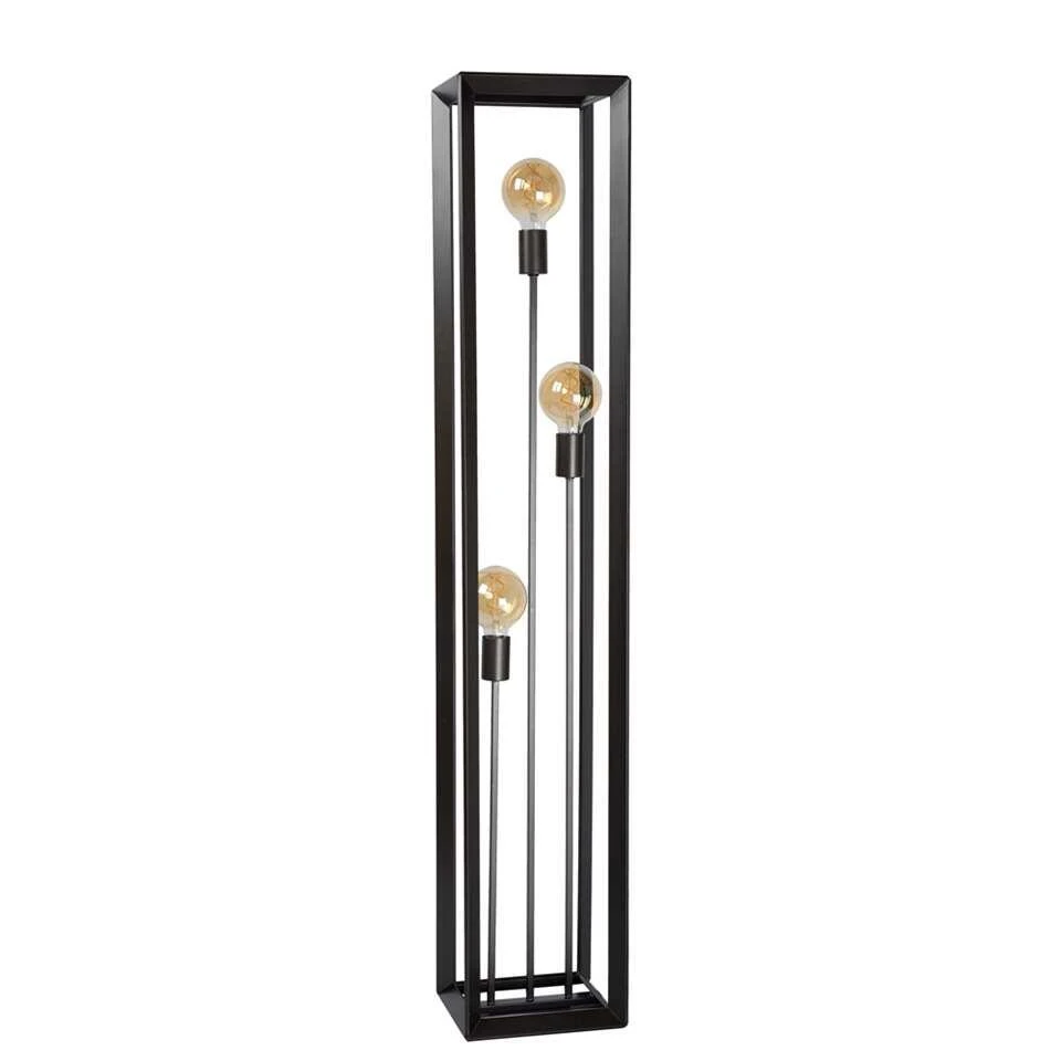 Lucide Vloerlamp Thor - Grijs - 22x25x140 Cm 2 Lucide Vloerlamp Thor - Grijs - 22x25x140 Cm - Afbeelding 2