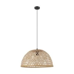 EGLO Hanglamp Claverdon Ø49 Cm - Zwart/hout