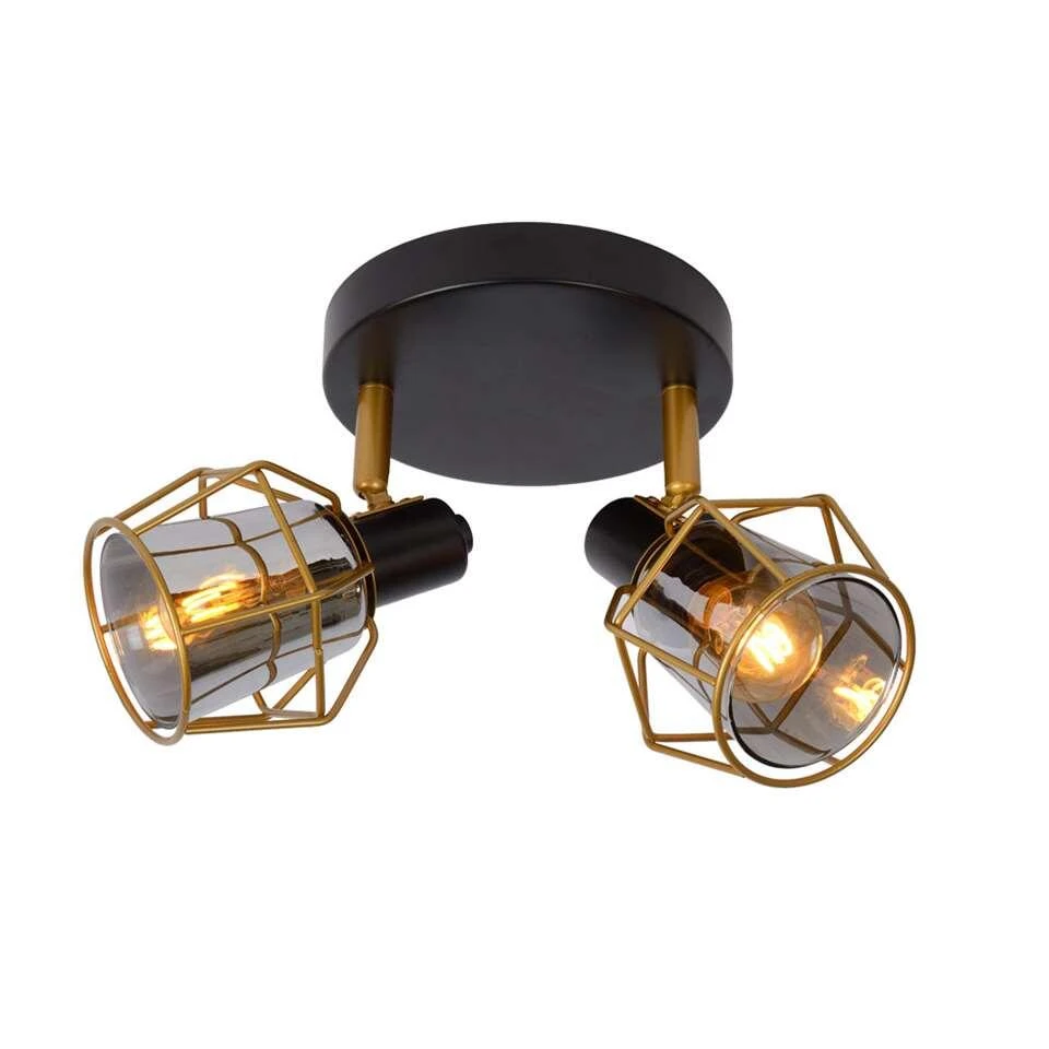 Lucide Plafondspot Nila 2 Lamp - Zwart 1 Lucide Plafondspot Nila 2 Lamp - Zwart