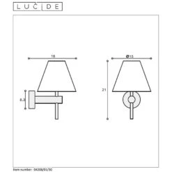 Lucide Wandlamp Roxy - Zwart -Leen Bakker 81028097 2100