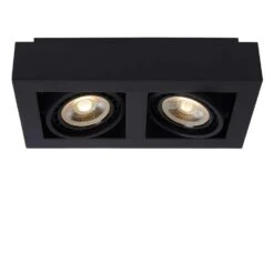 Lucide Plafondspot 2-spot Zefix - Zwart -Leen Bakker 81028116 0900