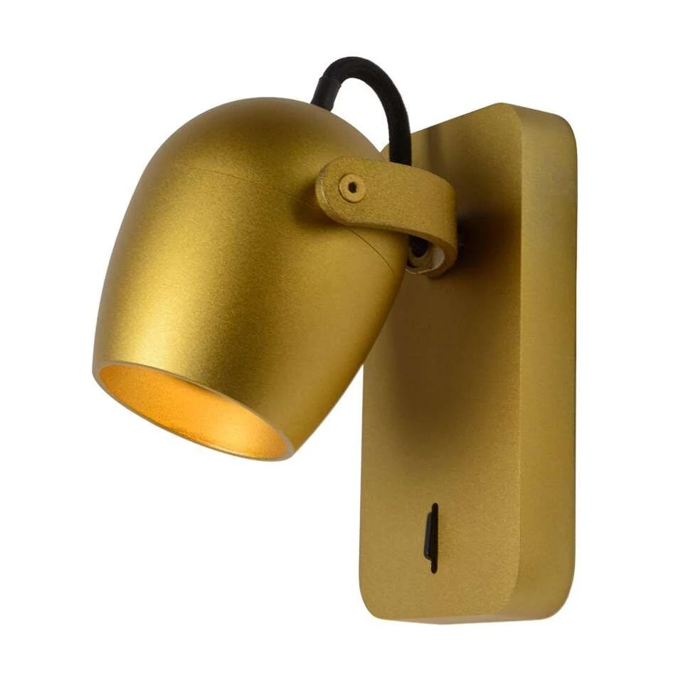 Lucide Wandlamp Preston - Mat Goud 3 Lucide Wandlamp Preston - Mat Goud - Afbeelding 3