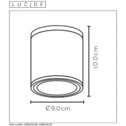 Lucide Plafondspot Aven - Wit - Ø9 Cm 7 Lucide Plafondspot Aven - Wit - Ø9 Cm -Leen Bakker 81028163 2100