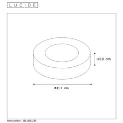 Lucide Plafonnière Brice - Zwart - Ø11,7 Cm -Leen Bakker 81028177 2100