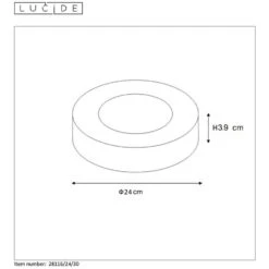 Lucide Plafonnière Brice - Zwart - Ø24 Cm -Leen Bakker 81028181 2100