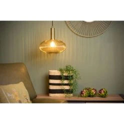 Lucide Hanglamp Maloto - Amber - Ø30 Cm 13 Lucide Hanglamp Maloto - Amber - Ø30 Cm -Leen Bakker 81028210 0300
