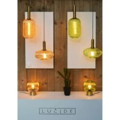 Lucide Hanglamp Maloto - Amber - Ø30 Cm 15 Lucide Hanglamp Maloto - Amber - Ø30 Cm -Leen Bakker 81028210 0500