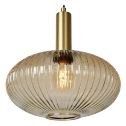 Lucide Hanglamp Maloto - Amber - Ø30 Cm 20 Lucide Hanglamp Maloto - Amber - Ø30 Cm -Leen Bakker 81028210 1200