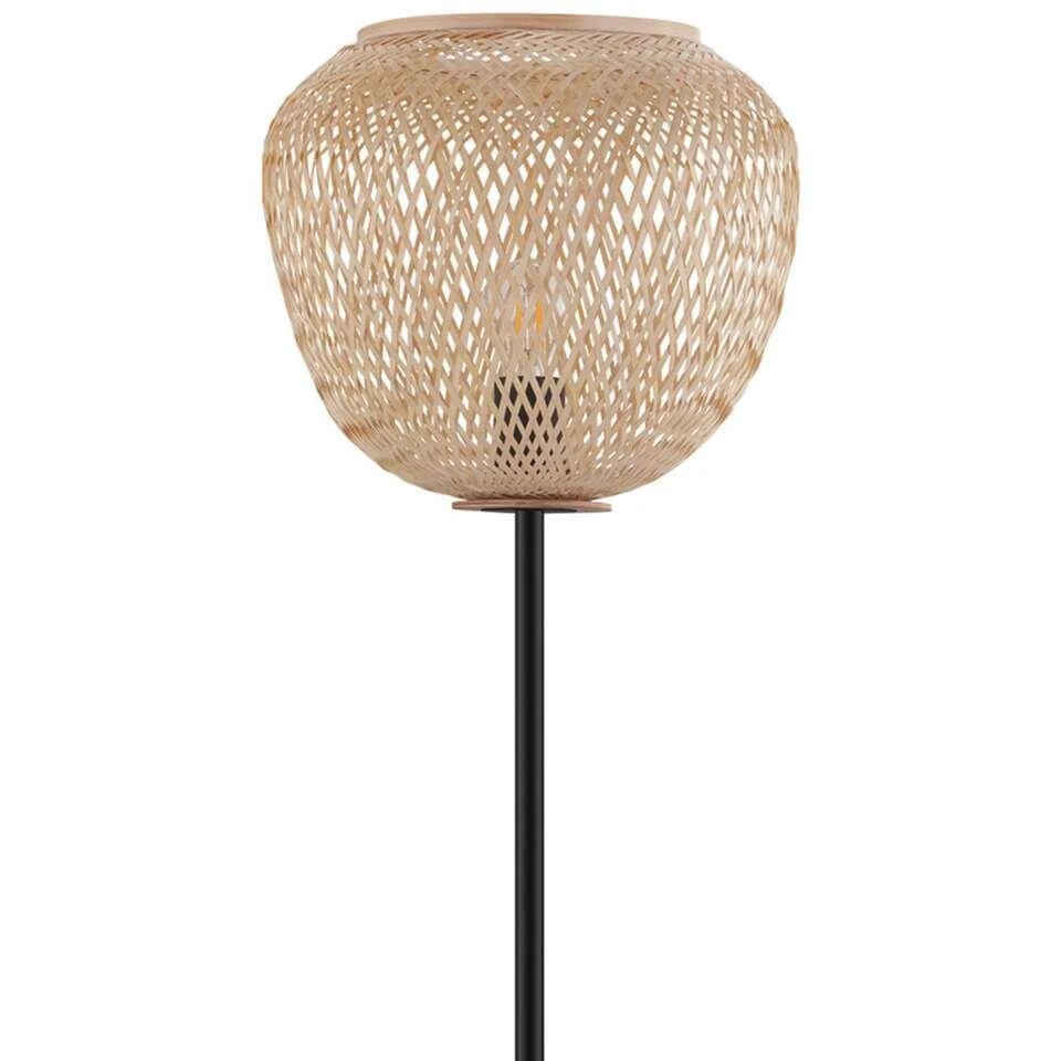 EGLO Vloerlamp Dembleby - Zwart/bruin 1 EGLO Vloerlamp Dembleby - Zwart/bruin