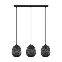 EGLO Hanglamp Dembleby 3-lichts - Zwart