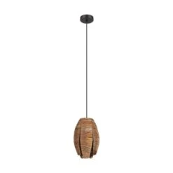 EGLO Hanglamp Mongu - Zwart/bruin