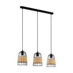 EGLO Hanglamp Anwick 3-lichts - Zwart - Ø37 Cm