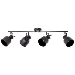 Brilliant Plafondspot Rolet 4-lichts - Zwart - 30x76x18 Cm