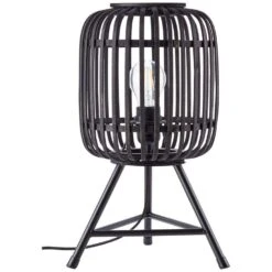 Brilliant Tafellamp Woodrow - Zwart - 30 Cm