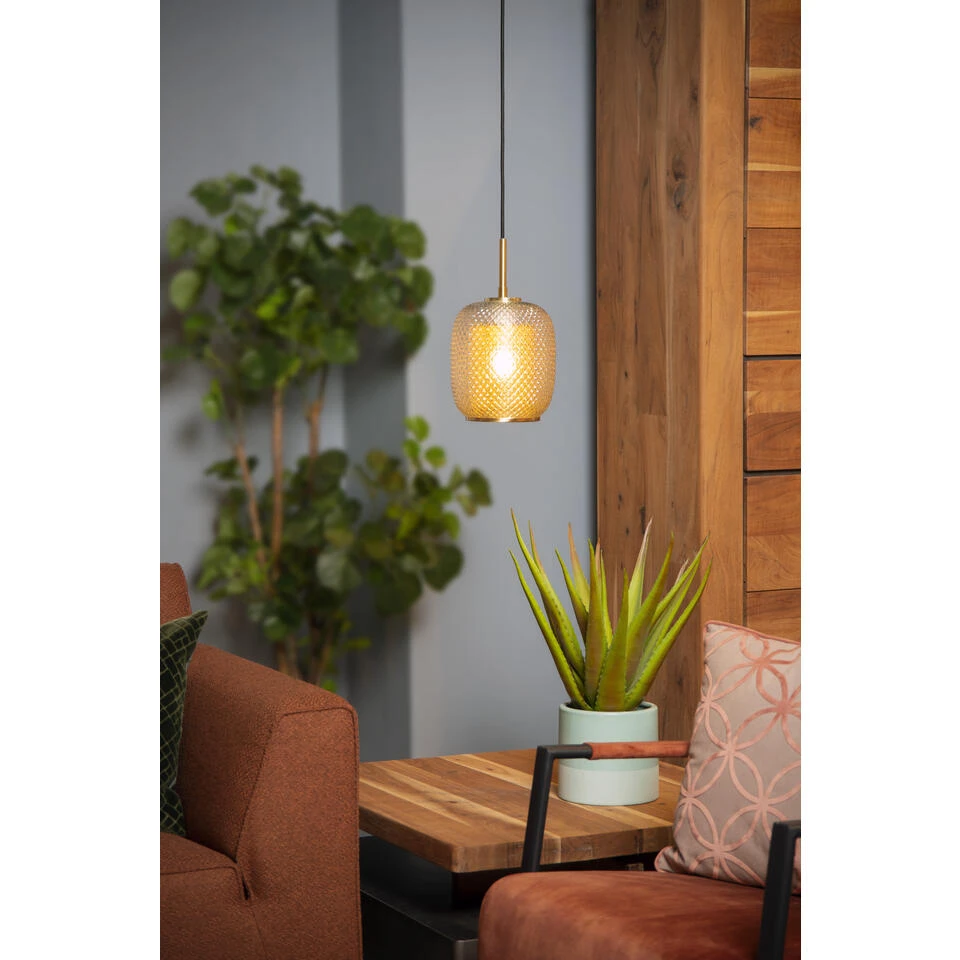 Lucide Hanglamp Agatha - Mat Goud/messing - Ø18 Cm 4 Lucide Hanglamp Agatha - Mat Goud/messing - Ø18 Cm - Afbeelding 4