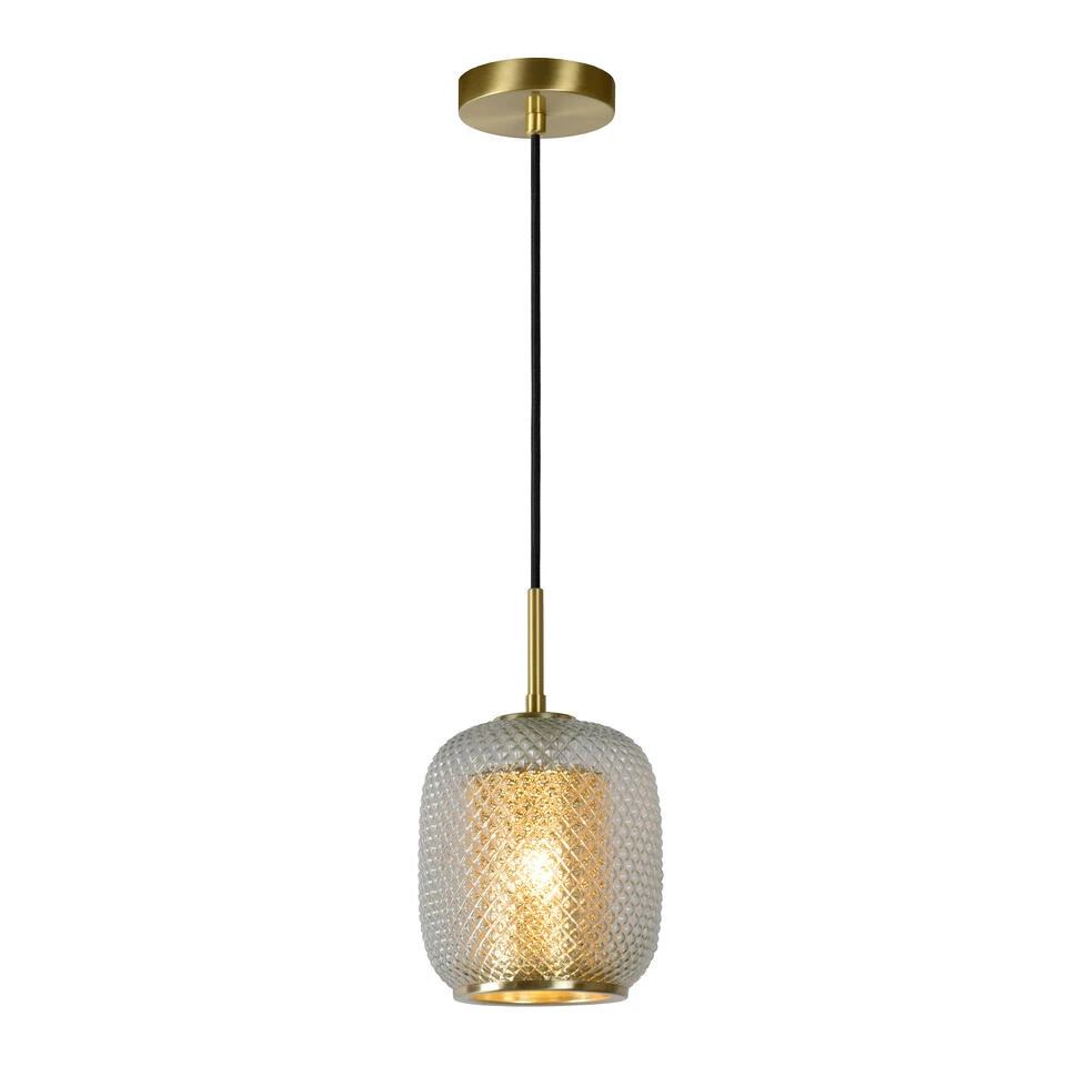 Lucide Hanglamp Agatha - Mat Goud/messing - Ø18 Cm 1 Lucide Hanglamp Agatha - Mat Goud/messing - Ø18 Cm