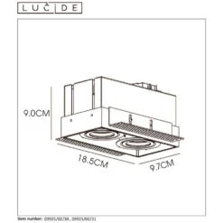 Lucide Inbouwspot Trimless 2 Lichts - Wit -Leen Bakker 81029334 0600