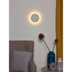 Lucide Wandlamp Eklyps LED - Wit - Ø 15 Cm -Leen Bakker 81029574 0301