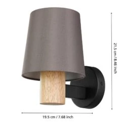 EGLO Edale Wandlamp - E27 - 15 Cm - Zwart/Bruin -Leen Bakker 835259d34b13430fb42959911d0bb862