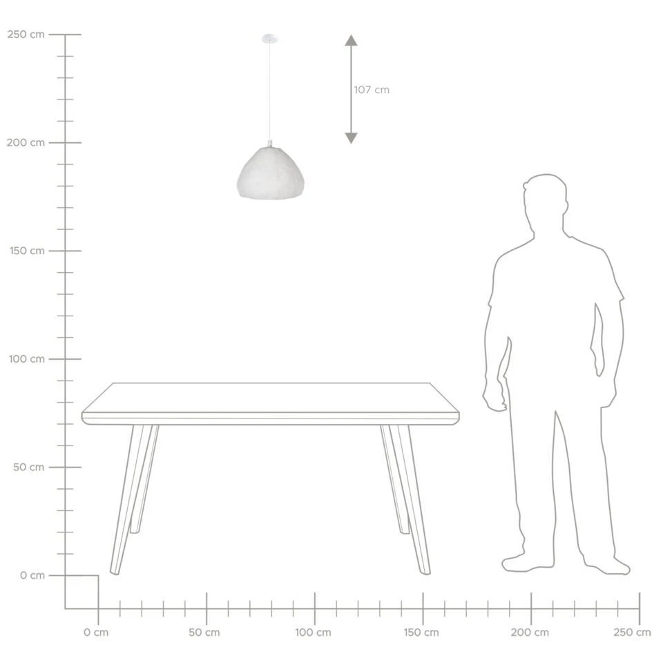 OLIMAR - Hanglamp - Gebroken Wit - Papier-maché 9 OLIMAR - Hanglamp - Gebroken Wit - Papier-maché - Afbeelding 9