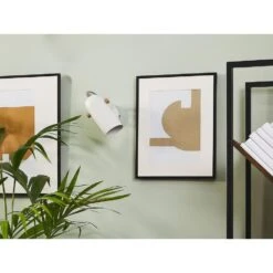 Beliani Muurlamp TYRIA - Wit Metaal -Leen Bakker 84fc6b7a6ac24051b0dca1e2beca7849