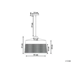 Beliani Hanglamp CARDENER - Zwart Metaal -Leen Bakker 85948cb199ee4f9695f8e3c032472817