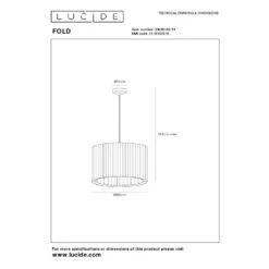 Lucide FOLD Hanglamp - Wit -Leen Bakker 881fd16d484e4b4a91354a11107cbead