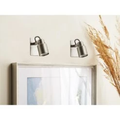 Beliani Muurlamp BONTE - Zilver Ijzer -Leen Bakker 8879e1a609064c6bab6e7dfc5d14c23e