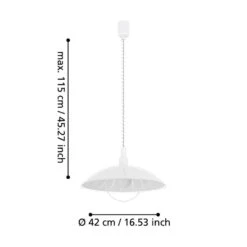 EGLO Alvez Hanglamp - E27 - 42 Cm - Wit 8 EGLO Alvez Hanglamp - E27 - 42 Cm - Wit -Leen Bakker 88df952f21994ad1bb6f347b40e0c116