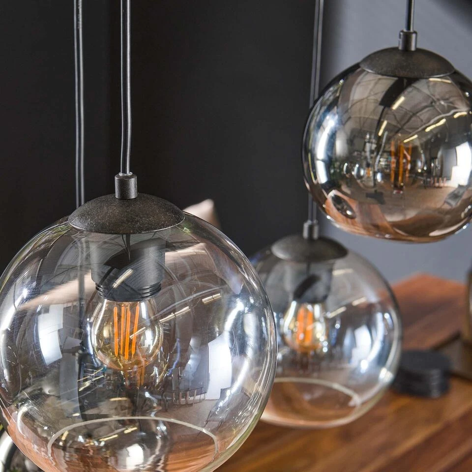 Industriële Hanglamp Marcel 7-lichts Spiegelglas 35x95x150 Cm Glas 3 Industriële Hanglamp Marcel 7-lichts Spiegelglas 35x95x150 Cm Glas - Afbeelding 3