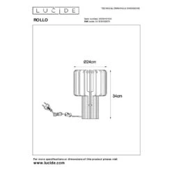 Lucide ROLLO Tafellamp - Terracotta -Leen Bakker 8faa867df45d4760b3719e4d1da1fdc5