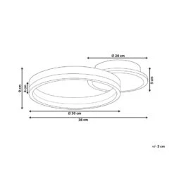 Beliani Plafondlamp GLYDE - Bruin Aluminium -Leen Bakker 900f2158266548a1acbafa12f6c0221e