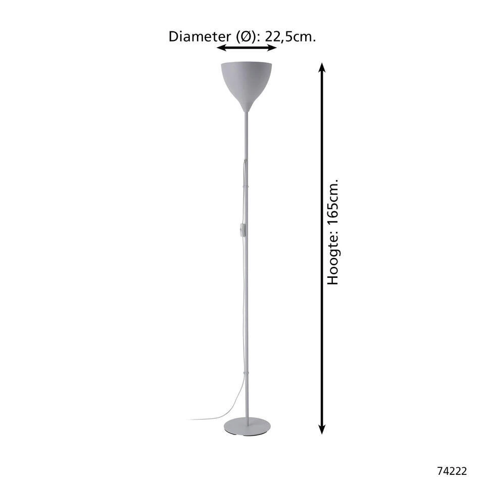 EGLO Vilastrosi-E Vloerlamp - E27 - Zilver/Grijs 4 EGLO Vilastrosi-E Vloerlamp - E27 - Zilver/Grijs - Afbeelding 4