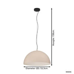 EGLO Gaetano 1 Hanglamp - E27 - Ø 53,5 Cm - Zand/Crème -Leen Bakker 9317868f17104d3dafaf7577d3b85c16