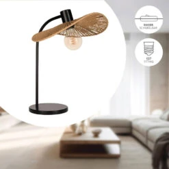 EGLO Siruela Tafellamp - E27 - H 46.5 Cm - Papier - Natuur -Leen Bakker 965b47d203c4463ab5ddb6ad227c209d