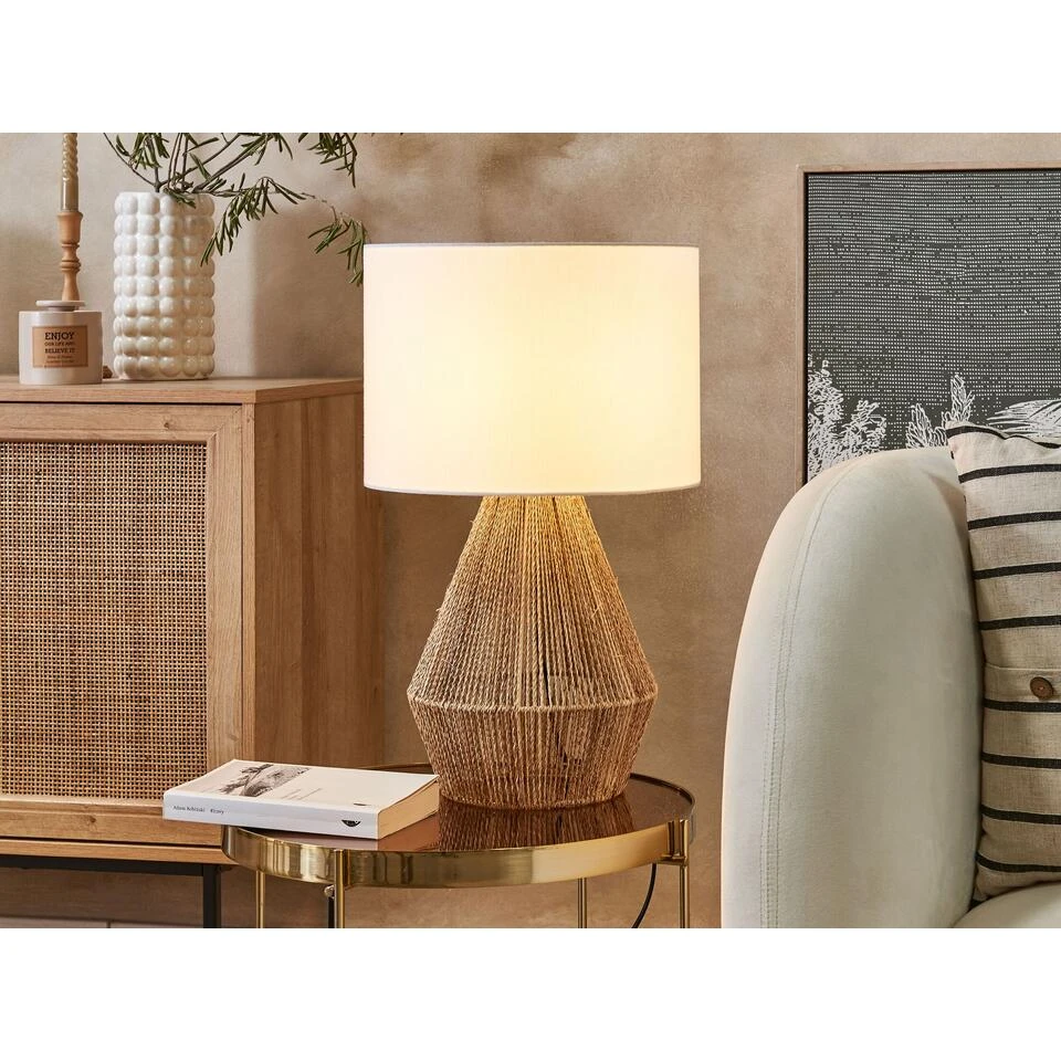 Beliani Tafellamp MALEWA - Natuurlijk Papier Touw 2 Beliani Tafellamp MALEWA - Natuurlijk Papier Touw - Afbeelding 2