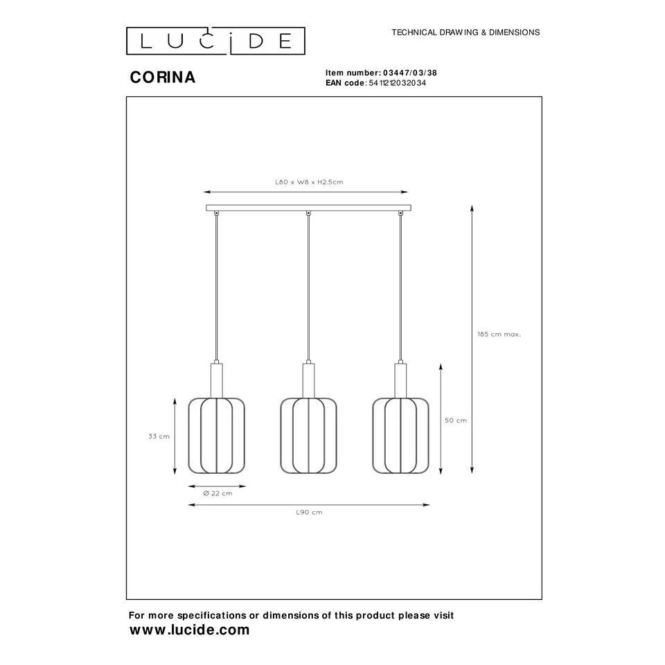 Lucide CORINA Hanglamp - Beige 10 Lucide CORINA Hanglamp - Beige - Afbeelding 10