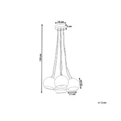 Beliani Hanglamp OLZA - Wit Metaal -Leen Bakker 9731514127ba41a79099507f5196ea9f