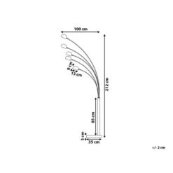 Beliani Staande Lamp FLINDERS - Goud Metaal -Leen Bakker 9abbec1e7049445b84a5efd226556e05