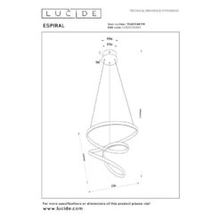 Lucide ESPIRAL Hanglamp - Zwart -Leen Bakker 9be16f9648514e2cb8bc2d47ea20d777