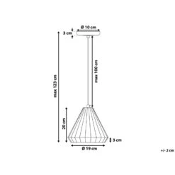 Beliani Hanglamp JAPURA - Koper Glas -Leen Bakker 9c0302988a49491390d71e1950f742d6