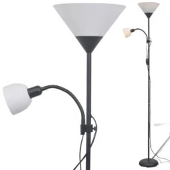 VidaXL Vloerlamp Zwart -Leen Bakker 9fd98dbd078a472c8b9d6677fd4d333a