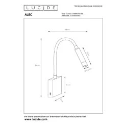 Lucide ALEC Wandspot - Zwart 17 Lucide ALEC Wandspot - Zwart -Leen Bakker a1ba6d8b126240ef82fe0ab741ae9bcf