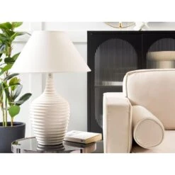 Beliani Tafellamp CELESTE - Beige Keramiek -Leen Bakker a20821d58a6840208bb25a530a4a39f4