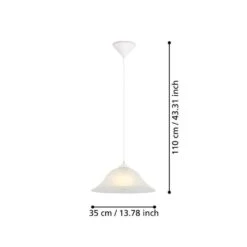EGLO Albany Hanglamp - E27 - 35 Cm - Wit -Leen Bakker a2b949bc03d54873afc21e44adcf4f81