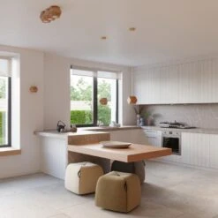 Sollux Plafondlamp Woody - 3 Lichts - 36 X12 Cm - Beige -Leen Bakker a2bee6be0b274e9b8b761844539dc796