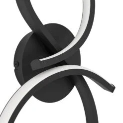 EGLO Serpins Wandlamp - LED - 40 Cm - Zwart/Wit -Leen Bakker a717027d9ca04b2e8ed37fcbc6e63556