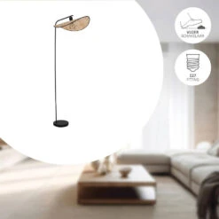 EGLO Marywell Staande Lamp - E27 - Hout - Zwart/Bruin -Leen Bakker a7482262a48c4fd38b655cc23b93f2f0