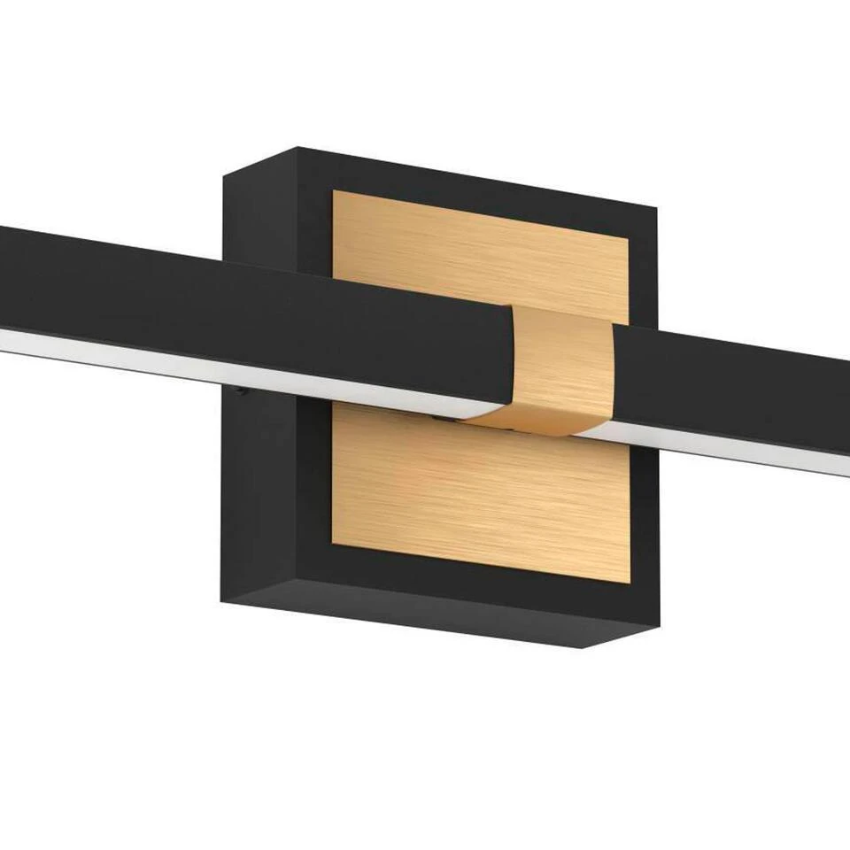 EGLO Peguera Wandlamp - LED - 60 Cm - Zwart/Goud - Spiegellamp 3 EGLO Peguera Wandlamp - LED - 60 Cm - Zwart/Goud - Spiegellamp - Afbeelding 3