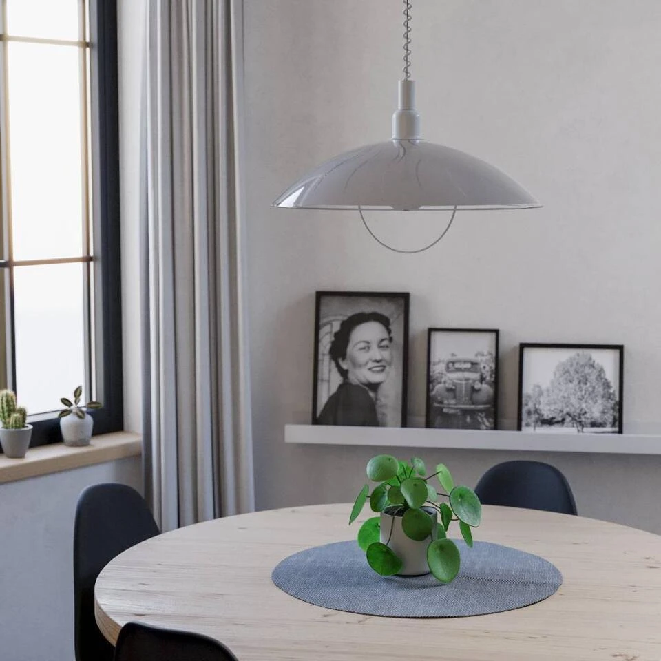 EGLO Alvez Hanglamp - E27 - 42 Cm - Wit 5 EGLO Alvez Hanglamp - E27 - 42 Cm - Wit - Afbeelding 5